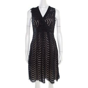 Marc Jacobs navy eyelet dress